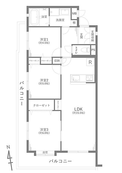 間取りを拡大表示