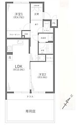 ルミネ藤が丘2 2LDKの間取図画像