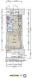 プレリスNEO大阪十三エルヴィオン 1Kの間取図画像