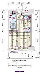 プレサンス塚本ベラビィ 1LDKの間取図画像