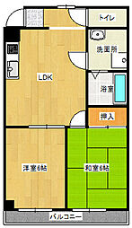 DITA笠松通 2DKの間取図画像