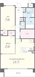 ドルフコートK 1SLDKの間取図画像