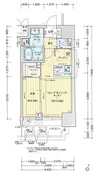 プレサンス塚本アクミリオン 1LDKの間取図画像