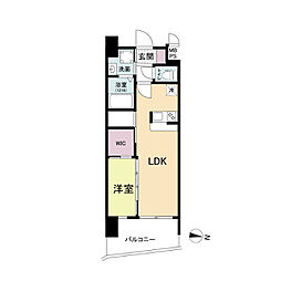 セレニテ神戸ミラクシュッド 1LDKの間取図画像
