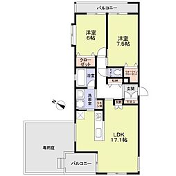 サクラガーデン 2LDKの間取図画像