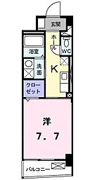 エスペランサ 1Kの間取図画像