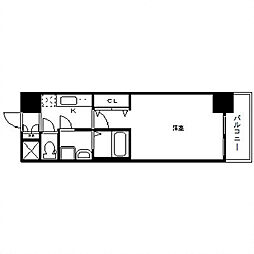 アドバンス三宮シュロス 1Kの間取図画像