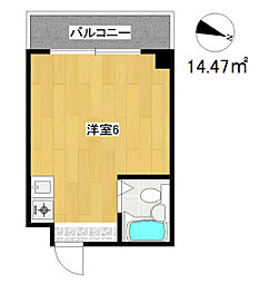 ジオナ柴島1 ワンルームの間取図画像