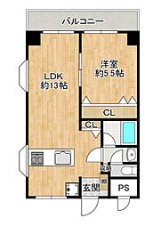 ディカ・カーサ 1LDKの間取図画像