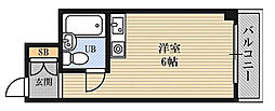 ライオンズマンション新大阪第5 ワンルームの間取図画像