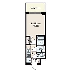 エスリードレジデンス大阪グランノース1 1Kの間取図画像