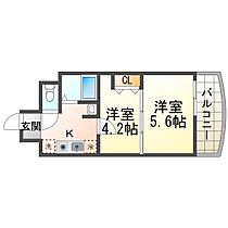 プレステージ立花 802 ｜ 兵庫県尼崎市立花町4丁目6-26（賃貸マンション2K・8階・28.00㎡） その2