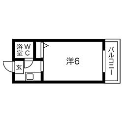 JPアパートメント東淀川2 1Kの間取図画像