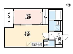 エバーグリーン武庫之荘 101 ｜ 兵庫県尼崎市富松町1丁目20-14（賃貸アパート1LDK・1階・34.62㎡） その2