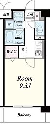 グランリール 1Kの間取図画像