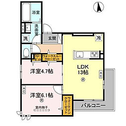 Legame 2LDKの間取図画像
