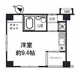 アーバイル月島駅前 ワンルームの間取図画像