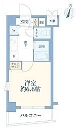 メインステージ南麻布2 1Kの間取図画像