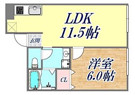 吉岡ハイツ  ｜ 兵庫県神戸市長田区前原町1丁目（賃貸マンション1LDK・2階・35.35㎡） その2