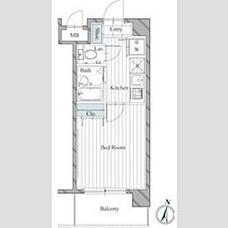 ヴィータローザ大森海岸 1Kの間取図画像