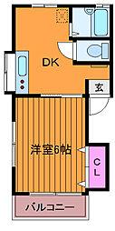 MSレジデンス 1DKの間取図画像