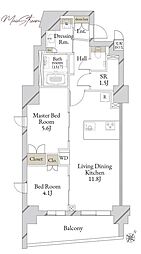 間取図画像 2SLDK