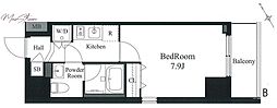 ラティエラ秋葉原 1Kの間取図画像
