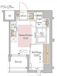 Urbanex文京本郷 1DKの間取図画像