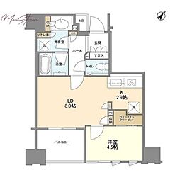PARKHOMES日本橋人形町二丁目 1LDKの間取図画像