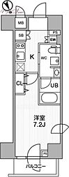 STAGEFIRST浅草橋2 1Kの間取図画像