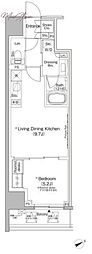 ザ・パークハビオ日本橋茅場町 1LDKの間取図画像