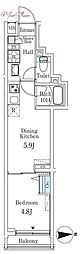 CREATIF文京千駄木 1DKの間取図画像