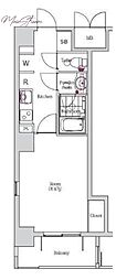 MAKESDESIGN茅場町 1Kの間取図画像