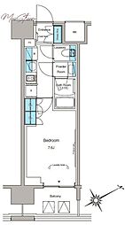 ルフォンプログレ蔵前プレミア 1Kの間取図画像