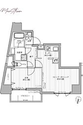 カーサ・ラスク・目白台 1LDKの間取図画像