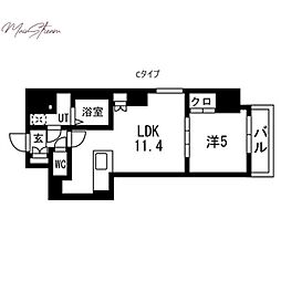OAKLANCE秋葉原 1LDKの間取図画像
