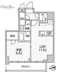 S-RESIDENCE新御徒町chiaro 1LDKの間取図画像