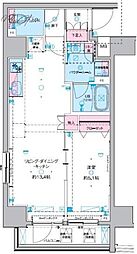 ジェノヴィア東神田グリーンヴェール 1LDKの間取図画像