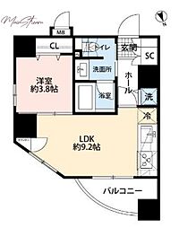 パレソレイユアキバイースト 1LDKの間取図画像