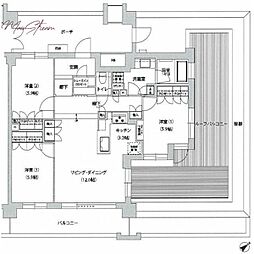 文京グリーンコートテラス 3LDKの間取図画像