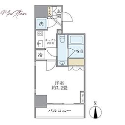 KDXレジデンス神田 1Kの間取図画像