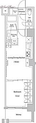 ザ・パークハビオ文京江戸川橋 1LDKの間取図画像