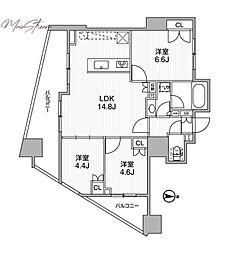 nido蔵前アベニュー 3LDKの間取図画像
