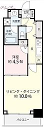 ミェーレ日本橋 1LDKの間取図画像
