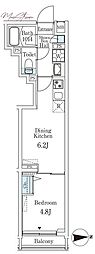 CREATIF文京千駄木 1DKの間取図画像