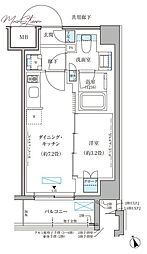 パークアクシス文京本郷 1DKの間取図画像