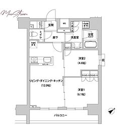 メトロステージウエノ 2LDKの間取図画像
