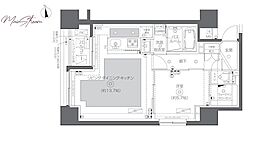 ZOOM秋葉原SQUARE 1LDKの間取図画像