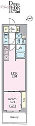 Garden Xavis門前仲町 1LDKの間取図画像