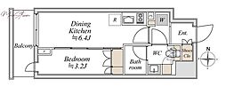 ブランシエスタ入谷グランデ 1DKの間取図画像